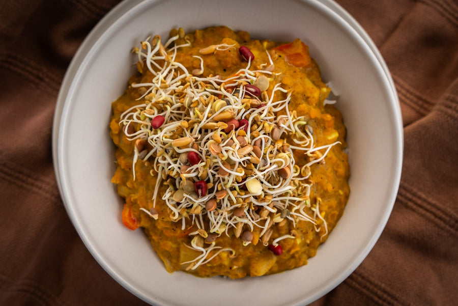 Easy Sprouted Lentil Dal
