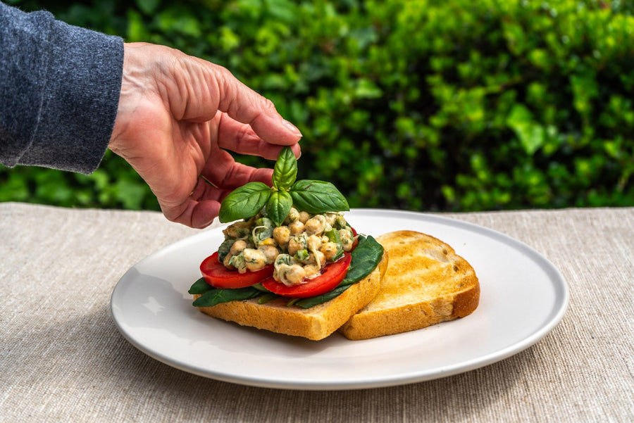 Sprouted Chickpea Salad Sandwich