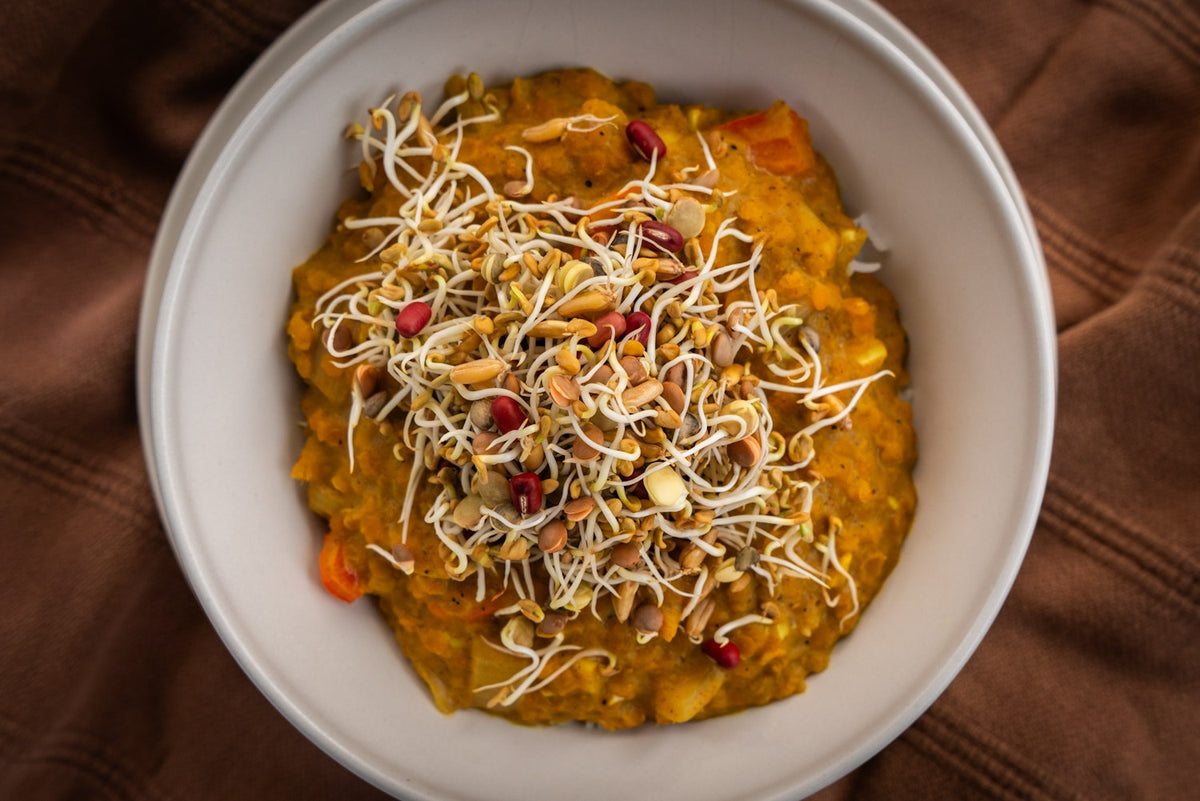 Easy Sprouted Lentil Dal